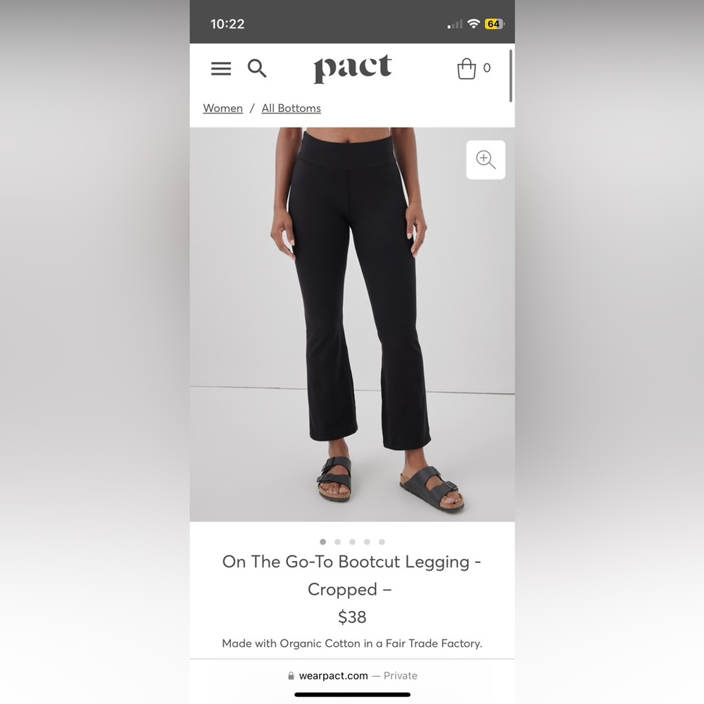 Pact Cropped Boot Cut Leggings